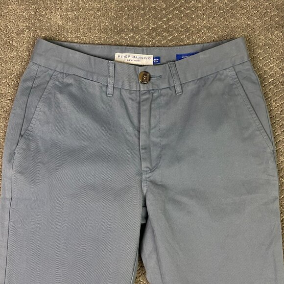 Peter Manning Classic Fit Chino Pants Men's 29 x 27 Actual 29 x 26.5 Blue Cotton - Picture 2 of 14